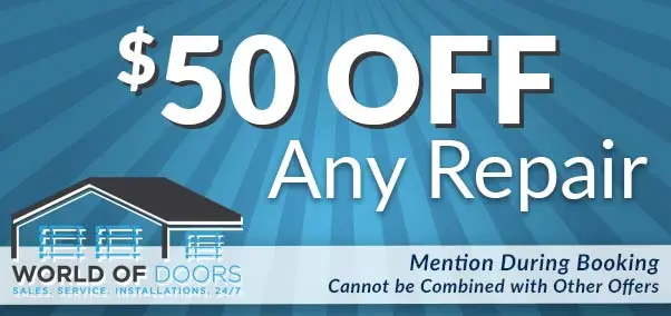 $50 off any repair - world of doors